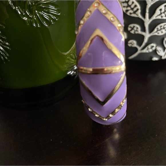 Lavender and gold fashion bracelet - Picture 4 of 4